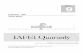 IAFEI Quarterly - CFO · IAFEI Quarterly, Ninth Issue, January 31, 2010 Table of Contents Letter of ... We attach the interview, given on this occasion, by Missis Siân Herbert-Jones,