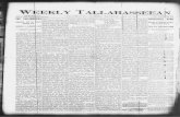 Weekly Tallahasseean. (Tallahassee, Florida) 1901-05-23 [p ].ufdcimages.uflib.ufl.edu/UF/00/08/09/51/00046/00363.pdf · ted following Government resolutions confining President-of