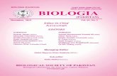 BIOLOGIA - Government College University · BIOLOGIA (PAKISTAN) ISSN 0006-3096 ... S. S. I., Jahan, N. and Batool, ... Status of Tariqilabeo (Pisces: Cyprinidae) 343.