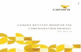 & USERS MANUAL SYSTEM INFORMATION CANARA … · canara battery monitoring system information & users manual 2013 rev 1.0.0 canara battery monitor 550 configuration manual 2014 rev