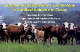 Bringing Feed Efficiency Technology to the Beef Industry ...department/deptdocs.nsf/all/beef9688/$FILE/g... · Gordon E. Carstens Department of Animal Science Texas A&M University