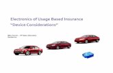 Electronics of Usage Based Insurance “Device Considerations” · Electronics of Usage Based Insurance “Device Considerations ... Protocol Name Speed Used by ... ECU FOTA LBS
