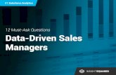 12 Must-Ask Questions Data-Driven Sales Managers€¦ · reporting tools like CRM or Salesforce.com reports ... The most successful sales manager set themselves apart by asking the
