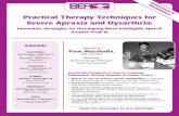 Practical Therapy Techniques for Severe Apraxia and … · hhReceive a detailed apraxia and dysarthria therapy resource handbook to support your immediate use of the therapy ideas