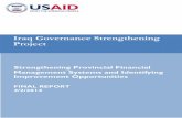 pdf.usaid.govpdf.usaid.gov/pdf_docs/PA00K211.pdf · Iraq Governance Strengthening Project . Strengthening Provincial Financial Management Systems and Identifying Improvement Opportunities
