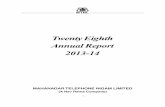Twenty Eighth Annual Report 2013-14 - MTNLmtnl.in/ar2013-14.pdf · Twenty Eighth Annual Report 2013-14 MAHANAGAR TELEPHONE NIGAM LIMITED (A Nav Ratna Company) 2 MISSION OF MAHANAGAR