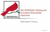 501 INTRO120: Billing and Accounts Receivable Overvie · Billing and Accounts Receivable Overview ... The billing process generates accounts receivable which are then ... 38 . 501