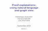 Proof explanations: using natural language and … explanations: using natural language and graph view Fred´ erique GUILHOT´ Hanane NACIRI Lo¨ıc POTTIER September 2003 MOWGLI Proof