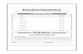 Contents · Contents Electrochemistry Syllabus ELECTROCHEMISTRY ... Construction of Cell : ... Standard Hydrogen Electrode (SHE) ...