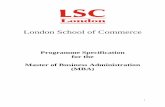 London School of Commerce - Study with LSC London ... 4 Programme Structure and Delivery Sequence Overview The full MBA Programme comprises Four, fourteen week trimesters in each of