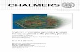 Usability of computer optimizing program for road …publications.lib.chalmers.se/.../fulltext/183273/183273.pdfUsability of computer optimizing program for road alignment in the planning