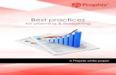 Best practices - Encore Business Solutions · Contents Executive summary Attainable & measurable best practices 1) Identify the infrastructure supporting the budgeting process 2)