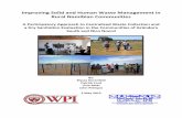 Improving Solid and Human Waste Management in Rural ... · Improving Solid and Human Waste Management in Rural Namibian Communities ... Our goal was to conduct a ... management problems