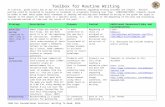  · Web viewToolbox for Routine Writing. In Illinois, grade levels may or may not have district mandates regarding writing outcomes and lengths. Routine writing could be ...
