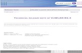 TECHNICAL RELEASE NOTE OF V - itanciagroup.com · Technical release note of VoWLAN R5.4 TC1832 Ed.02 ... This document describes the Alcatel-Lucent VoWLAN R5.4 solution ... (Standards-Based