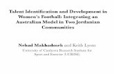 Talent Identiﬁcation and Development in Women's …keithlyons.me/wp-content/uploads/2014/04/TID-NM.pdf · Talent Identiﬁcation and Development in Women's Football: Integrating