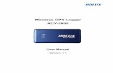 Wireless GPS Logger RCV-3000 - techfresh.pltechfresh.pl/wp-content/uploads/2017/10/Holux-RCV-3000.pdf · touch the power adapter. ... (MTK) GPS solution-MT3329 low power Architecture.