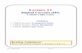 6.012 Microelectronic Devices and Circuits, Lecture 13 · Lecture 13 Digital Circuits (III) CMOS CIRCUITS ... Chapter 5, Sections 5.4 & 5.5 6 ... 6.012 Microelectronic Devices and