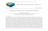 Hydraulic Fracturing; Environmental Issue · World Scientific News 40 (2016) 58-92 -59- process can extract. Opponents of hydraulic fracturing point to environmental risks, including