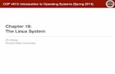 Chapter 18: The Linux System - Florida State Universityzwang/files/cop4610/Fall2016/chapter18.pdf · Chapter 18: The Linux System ... • support UNIX’s standard TCP/IP networking