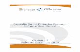 Australia Online Forms for Research Software User … Online Forms for... ·  · 2015-12-17Australia Online Forms for Research Software User Manual Version 1.9 Released December