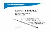 Level TROLL 300-500-700-Baro operator's manual · Pressure Sensor Calibration ... Level TROLL Operator’s Manual 0052210 rev. 004 03/07 SECTION 1: INTRODUCTION 2. Be prepared to