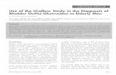 Use of the Uroflow Study in the Diagnosis of Bladder ... uroflow study in the diagnosis of bladder outlet ... filled with normal saline at an infusion rate of 30 ... H20/ml S-1 and