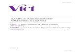 SAMPLE ASSESSMENT MATERIALS (SAMs) - VTCT Page 1 of 53 SAMPLE ASSESSMENT MATERIALS (SAMs) BT2D1 - Level 2 Diploma in Beauty Therapy (603/0229/X) BT2ED1 - Level 2 Extended Diploma in