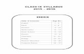 INDEX [davdayanandvihar.net]davdayanandvihar.net/File/58/Class 9 Curriculum 2015-16.pdf · INDEX Table of Contents Page No. ... different characters A villa and a shanty ... 4 Lord