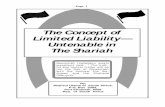 The Concept of Limited Liability — Untenable in The Shariah Liability.pdf · Limited Liability — Untenable in The Shariah ... reason that they are not the debtors and they inherit