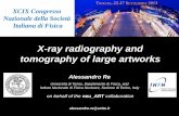 X-ray radiography and tomography of large artworks · paths: “Industrial materials” and ... Digital radiography (inverted colours) ... Raw radiograph Corrected radiograph