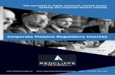 Corporate Finance Regulatory Courses - redcliffetraining.com · banking and corporate finance training Corporate Finance Regulatory Courses web: redliffetraining.co.uk email: enquiries@redcliffetraining.co.uk