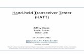 Hand-held Transceiver Tester (HATT) · Hand-held Transceiver Tester (HATT) Approved for public release. ... MQP 2013 DRFM Tester Author: Authorized User Created Date: 1/10/2014 12:24:31