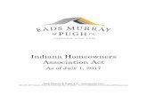 Indiana Homeowners Association Act - Eads Murray & Pugheadsmurraypugh.com/wp-content/uploads/2014/10/Indiana-HOA-Act-as... · Indiana Homeowners Association Act As of July 1, 2017