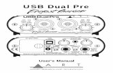 USB Dual Pre - ART Pro Audioartproaudio.com/downloads/owners_manuals/om_usbdualpreps.pdf · The USB Dual Pre is a full-featured high quality dual portable preamplifier and computer