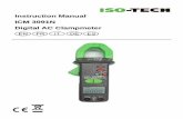 Instruction Manual ICM 3091N Digital AC Clampmeterdocs-europe.electrocomponents.com/webdocs/10db/0900766b810db5… · ICM 3091N Digital AC Clampmeter ... Operating Principle ：Dual