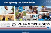 Budgeting for Evaluation - Corporation for National and ... · State and National Symposium . 2 ... • Understand why budgeting for evaluation is a strategic ... Mid Level Research/Analyst/Technical