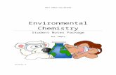 Environmental Chemistry - Holy Cross Collegiate 5 Notes... · Web viewEnvironmental Chemistry Student Notes Package Mrs. Sample Science 9 Chemicals and Human Nutrition Chemicals are