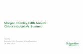Morgan Stanley Fifth Annual China Industrials … Stanley Fifth Annual China Industrials Summit 1 Hai Zhu Executive Vice President, China President 18 June, 2014 Disclaimer All forward-looking