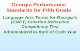 Georgia Performance Standards for Fifth Grade Ter… · Georgia Performance Standards for Fifth Grade Language Arts Terms for Georgia’s (CRCT) Criterion Reference Competency Test