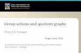 Group actions and quotient graphs - WordPress.com · Group actions and quotient graphs ... • Answer from group theory: ... and Scott, but both arrived at the 1979 Santa Cruz