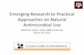 Emerging Research to Practical Approaches on Natural Antimicrobial …€¦ ·  · 2017-05-28Emerging Research to Practical Approaches on Natural Antimicrobial Use. ... onion, shallots,