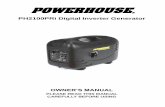 POWERHOUSE PH2100PRi OM QUICK START Use outdoors only. Generators produce carbon monoxide — a poisonous, colorless, odorless gas that can cause death or serious injury.