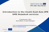 Introduction to the South-East Asia IPR SME Helpdesk … ·  · 2017-09-18Overview of the IPR Helpdesk Project Duration: Phase II: 2015- June 2018 Contracting Authority: EASME Implementing