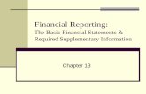 Financial Reporting: The Basic Financial Statements ...horowitk/documents/Chapter13D.pdf · The Basic Financial Statements & Required Supplementary ... Distinguish between ... The