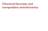 06.1 - Chemical formulas and composition stoichiometry · Chemical formulas and ... the mass percent of each element in the compound ... this composition, according to the Law of