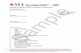 Document A201™ – 2007 - Welcome to AIA Contract … · violations of AIA Contract Documents, e-mail The American Institute of Architects’ legal counsel, copyright@aia.org. 2