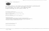 Evaluation of Advanced Solid Lubricant Coatings for Foil ... · Evaluation of Advanced Solid Lubricant ... Recent advances in foil bearing design and performance ... Evaluation of