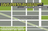 Yale urban ecoSYStem ServiceS SYmPoSium - Yale … urban ecoSYStem ServiceS SYmPoSium ... stewardship of open space post-September 11, ... and a PhD in Geography from Rutgers University.