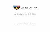 A Guide to GCSEs - Cranleigh Abu Dhabi · A Guide to GCSEs Published March 2015 ... IGCSE chronology 7 Arabic First Language 8 Arabic ... For IGCSE, in most (but not all) subjects,